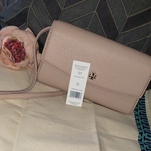 Tory Burch Robinson pebbled mini flap crossbody